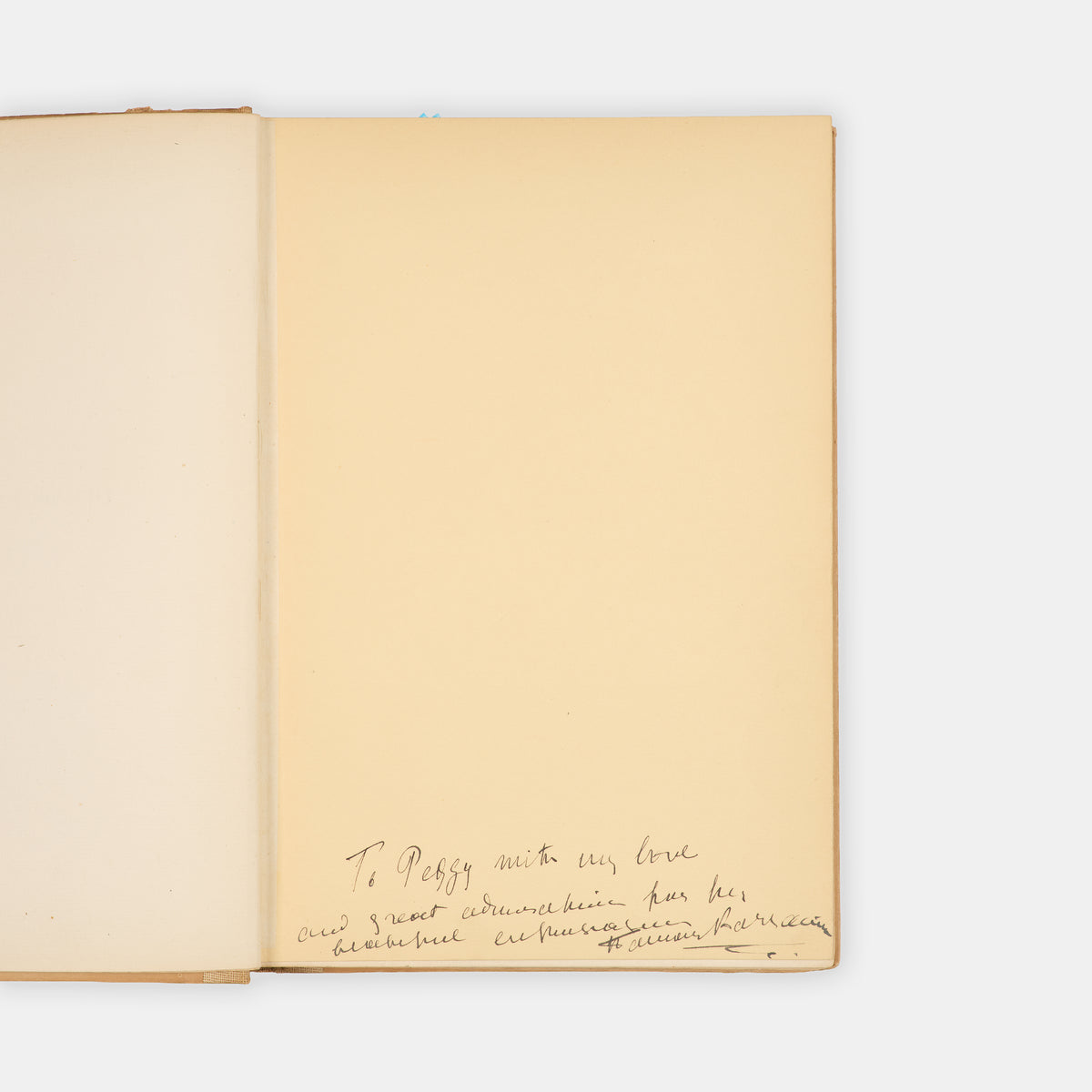 Limited-edition biography of Karsavina written by Valerien Svetlov, gift-inscribed to her personal friend - musician Margaret Cochrane.