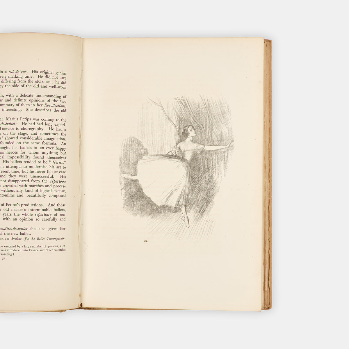 Limited-edition biography of Karsavina written by Valerien Svetlov, gift-inscribed to her personal friend - musician Margaret Cochrane.
