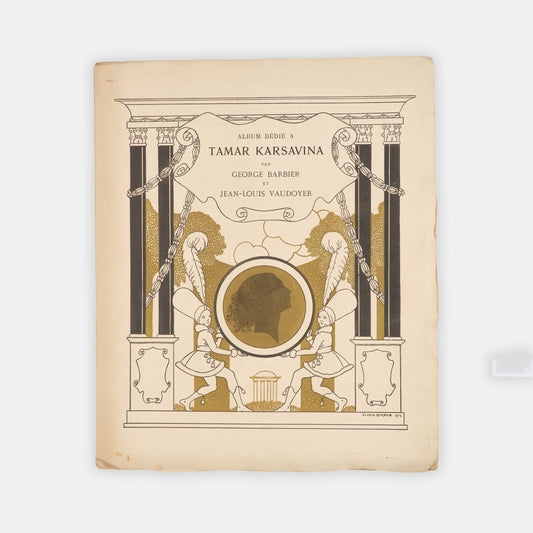 An attractive copy in the original wrappers of Barbier's early masterpiece dedicated to Tamara Karsavina.