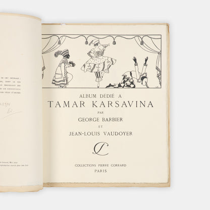 An attractive copy in the original wrappers of Barbier's early masterpiece dedicated to Tamara Karsavina.
