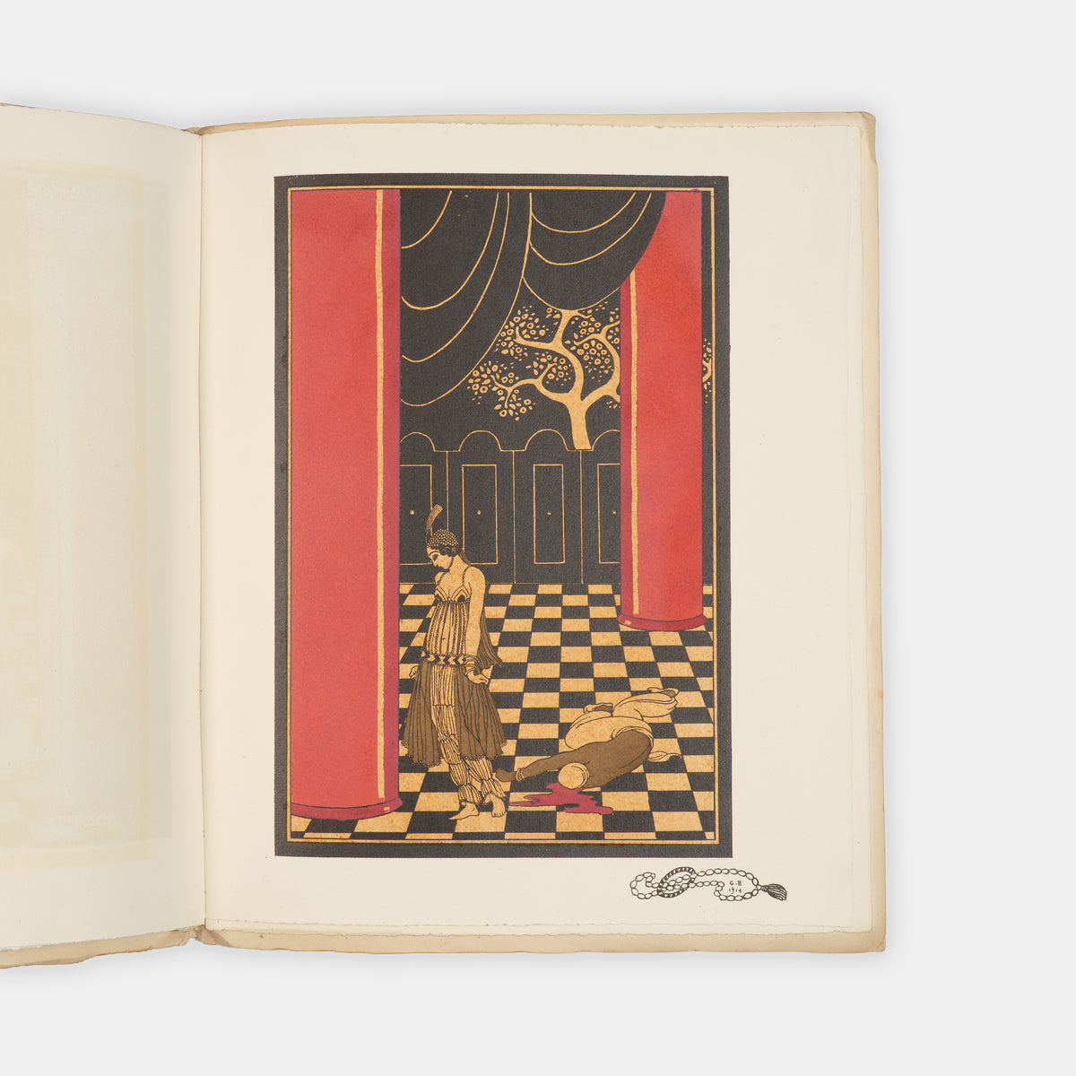 An attractive copy in the original wrappers of Barbier's early masterpiece dedicated to Tamara Karsavina.
