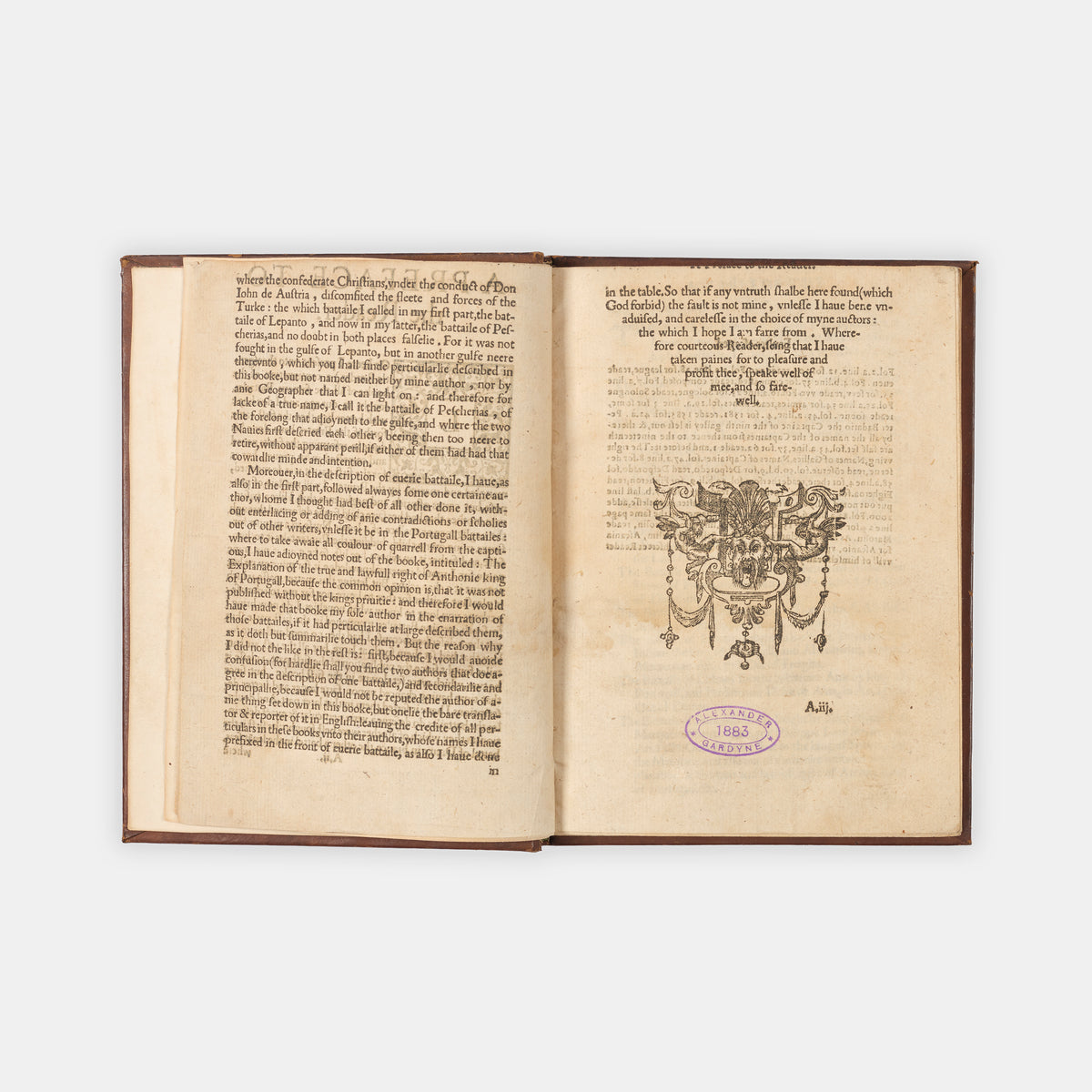 The first edition of this scarce continuation by John Polemon The Second Part of the Book of Battailes, a major sorce for George Peele's The Battle of Alcazar