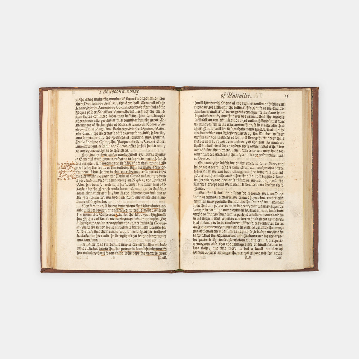 The first edition of this scarce continuation by John Polemon The Second Part of the Book of Battailes, a major sorce for George Peele's The Battle of Alcazar
