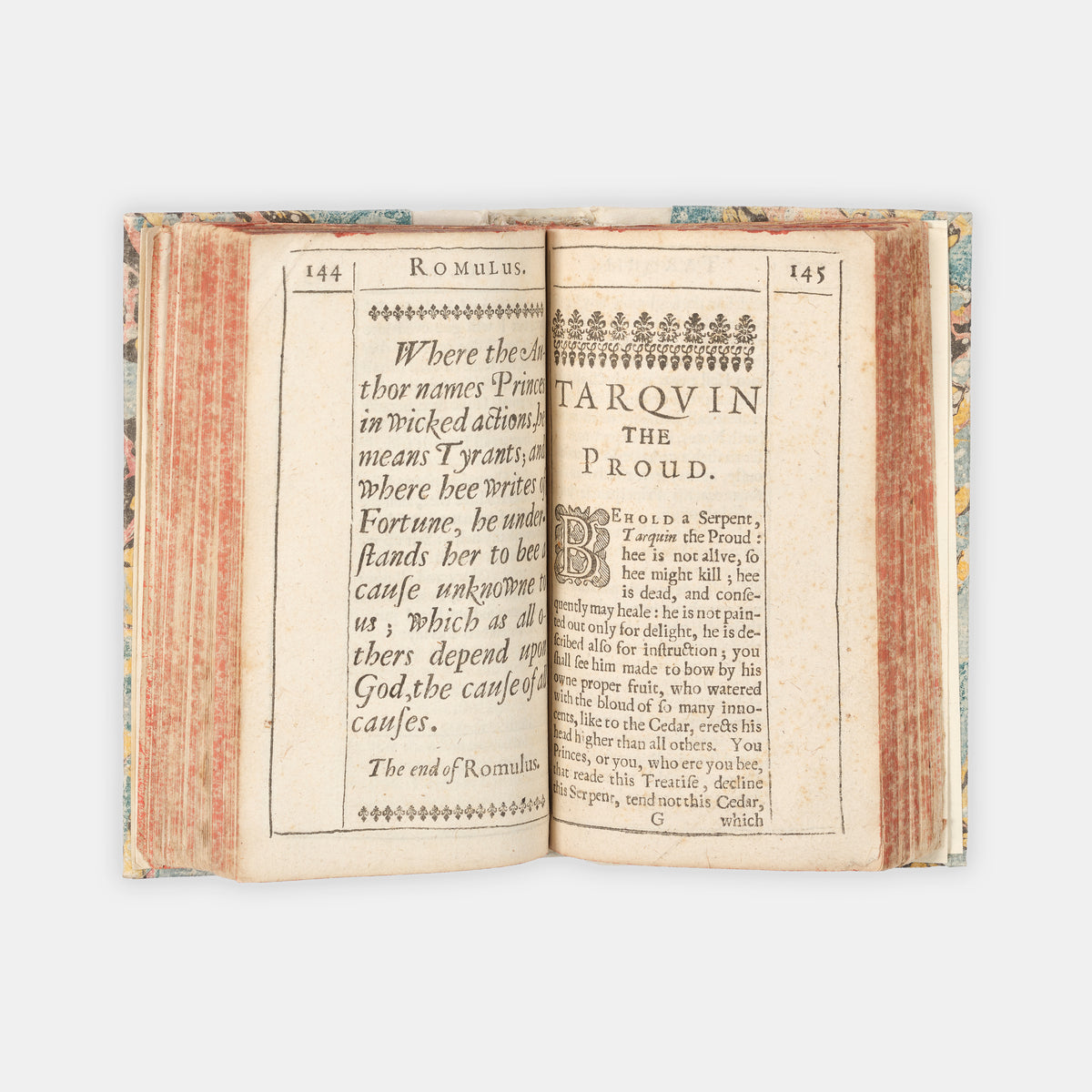 The first edition in English of Virgilio Malvezzi's histories of the legendary Roman kings Romulus and Tarquin, translated by Henry Carey, 2nd Earl of Monmouth