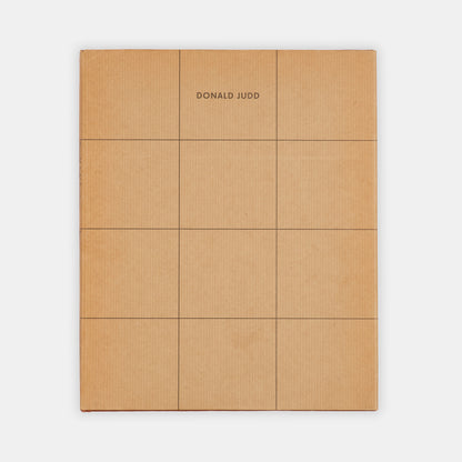 The scarcer issue bound in cloth, issued to accompany an exhibition of  Donald Judd's furniture at Museum Boymans-van Beuningen, Rotterdam.
