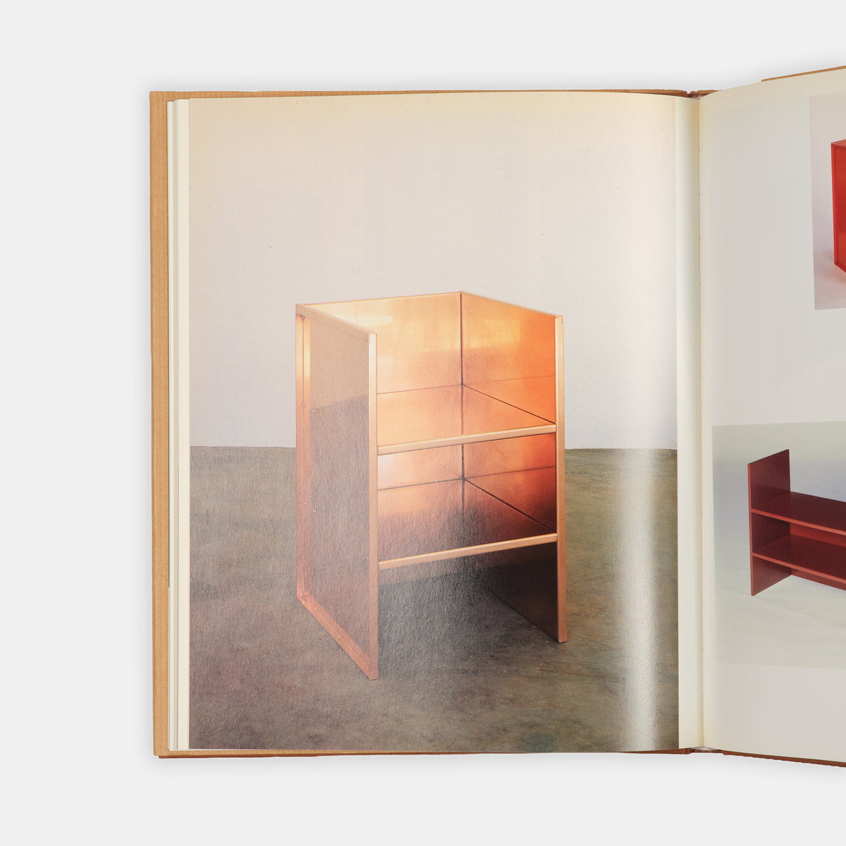 The scarcer issue bound in cloth, issued to accompany an exhibition of  Donald Judd's furniture at Museum Boymans-van Beuningen, Rotterdam.
