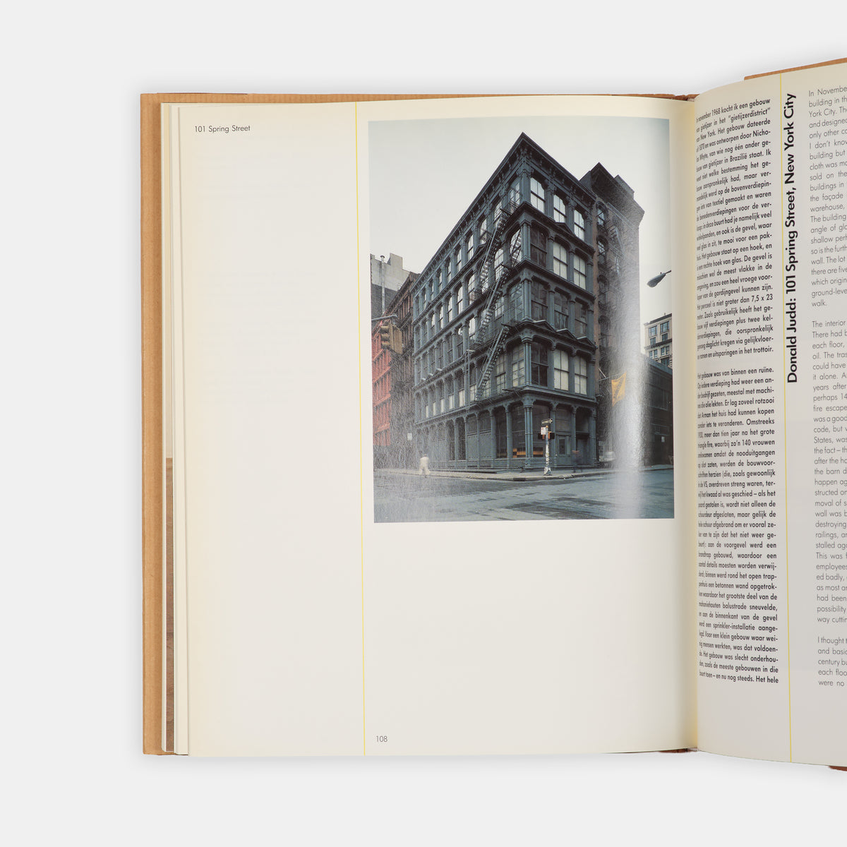 The scarcer issue bound in cloth, issued to accompany an exhibition of  Donald Judd's furniture at Museum Boymans-van Beuningen, Rotterdam.