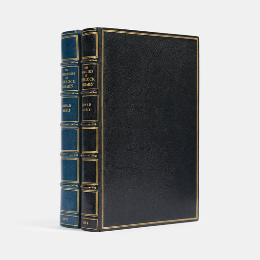 A delightfully illustrated two volume set of The Adventures of Sherlock Holmes and The Memoirs of Sherlock Holmes by Arthur Conan Doyle