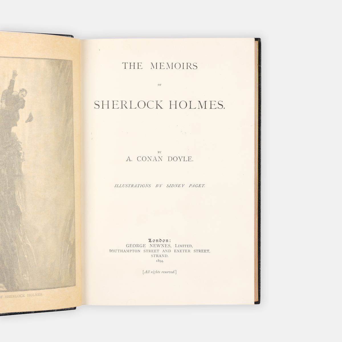 A delightfully illustrated two volume set of The Adventures of Sherlock Holmes and The Memoirs of Sherlock Holmes by Arthur Conan Doyle