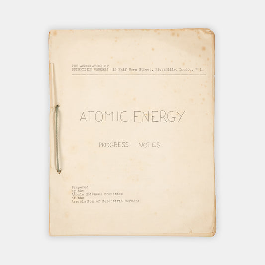 A rare, mimeographed report on the effects of nuclear weapons, produced in 1952 by the Association of Scientific Workers, a British trade union.