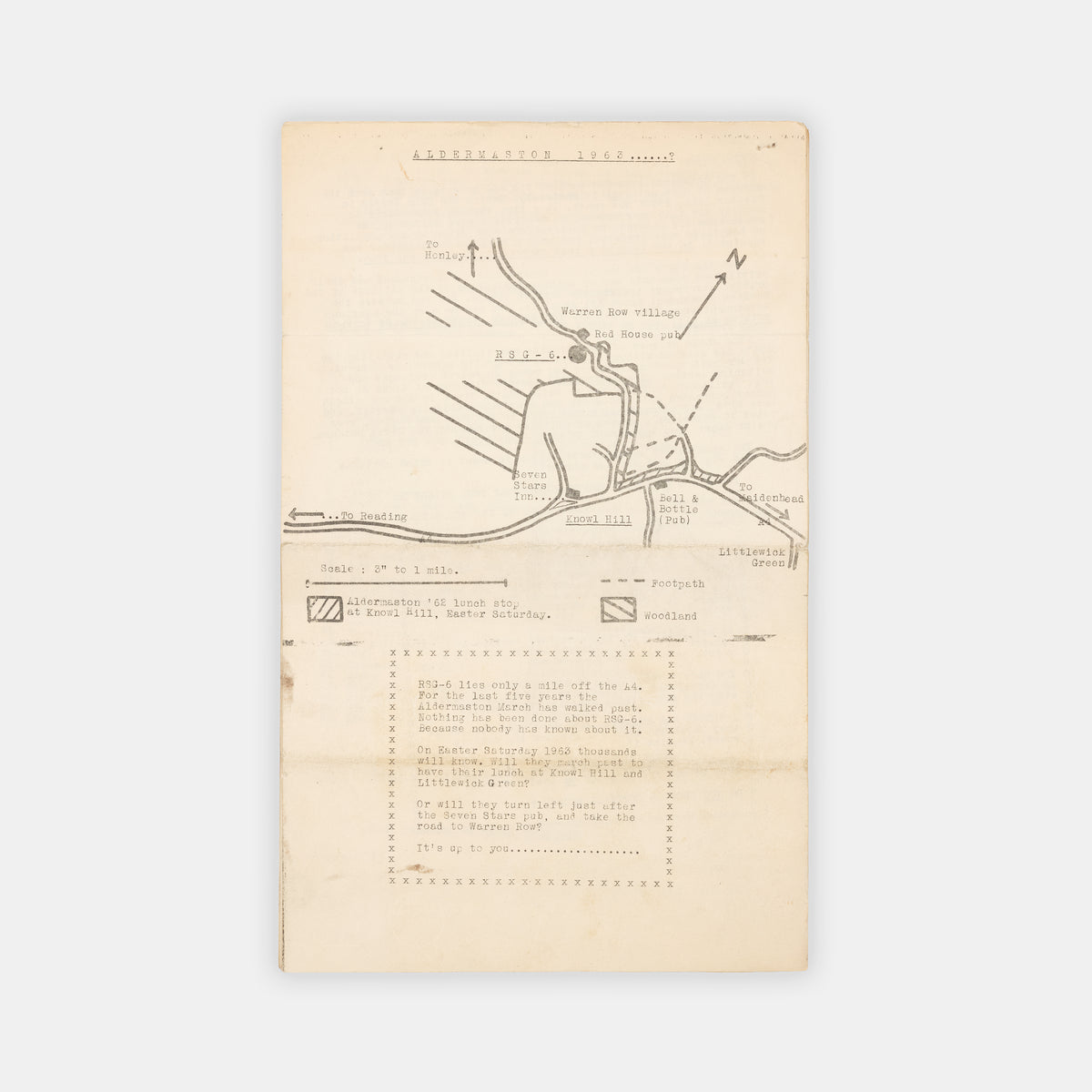 Small group of ephemera published by the British nuclear disarmament movement.