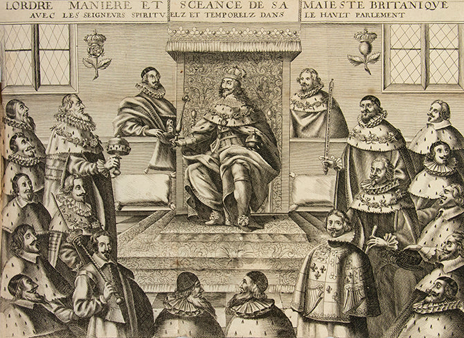 The first edition of a Discours du bon et loial subjet, a civil war era pamphlet written in French to offer hope to the exiled Queen Henrietta Maria