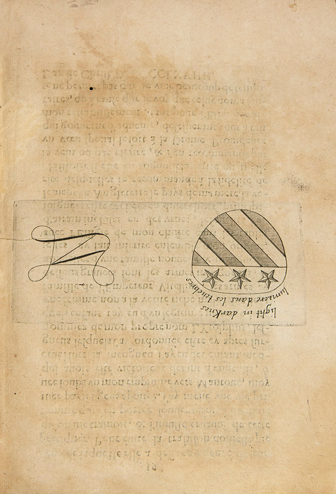 The first edition of a Discours du bon et loial subjet, a civil war era pamphlet written in French to offer hope to the exiled Queen Henrietta Maria