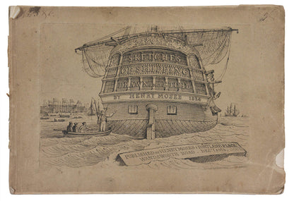 Parts 5 and 6 of Moses' Sketches of Shipping, containing 10 etchings of London's dockyards towards the end of the Age of Sail