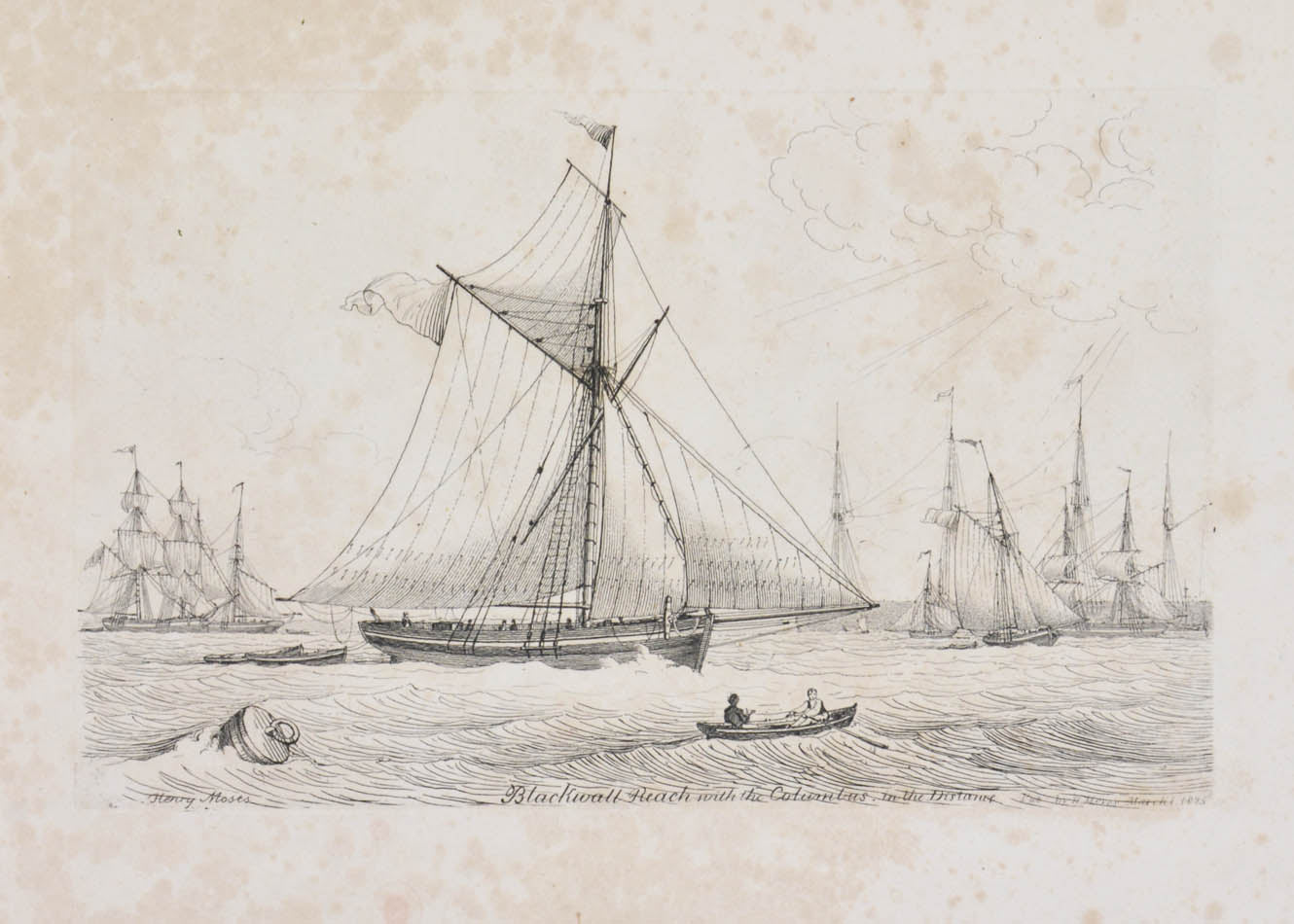 Parts 5 and 6 of Moses' Sketches of Shipping, containing 10 etchings of London's dockyards towards the end of the Age of Sail