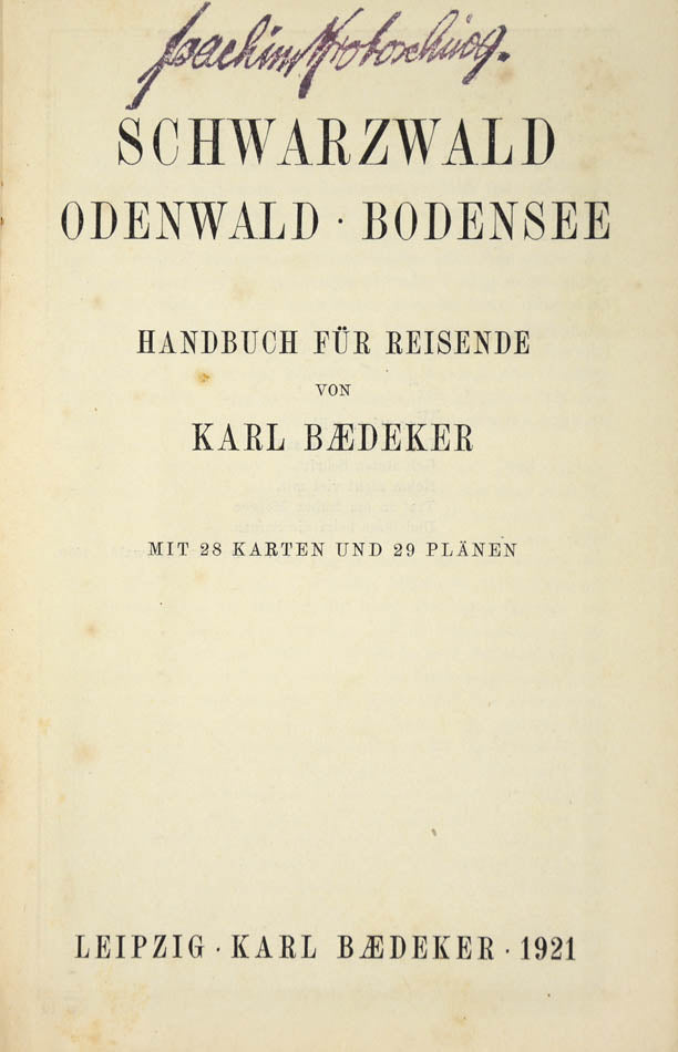 First edition of Baedeker's Deutschland.