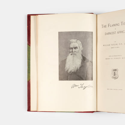 First edition of The Flaming torch in Darkest Africa with an introduction by Henry Morton Stanley, from Stanley's library