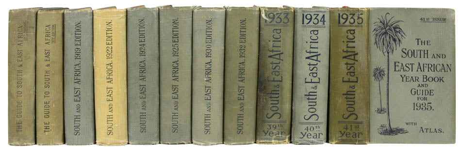 Samler Brown's Guide to South Africa, years 1918, 1919, 1922, 1924, 1925, 1920, 1933