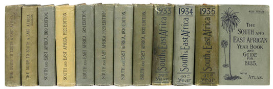 Samler Brown's Guide to South Africa, years 1918, 1919, 1922, 1924, 1925, 1920, 1933