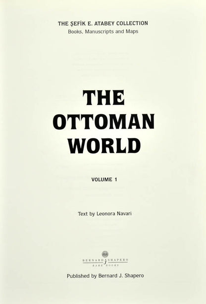Collations, descriptions, and illustrations of 1370 items on the Ottoman World from the library of Sevik Atabey.