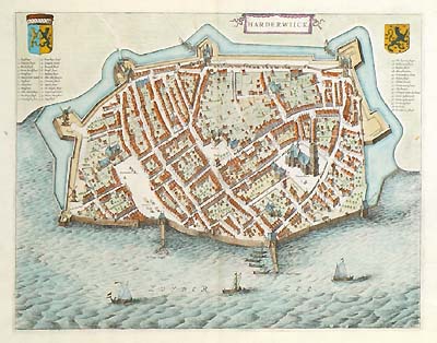From Joan Blaeu's town book of the Netherlands, first published one year after the Spanish acknowledgement of the Dutch Republic. 