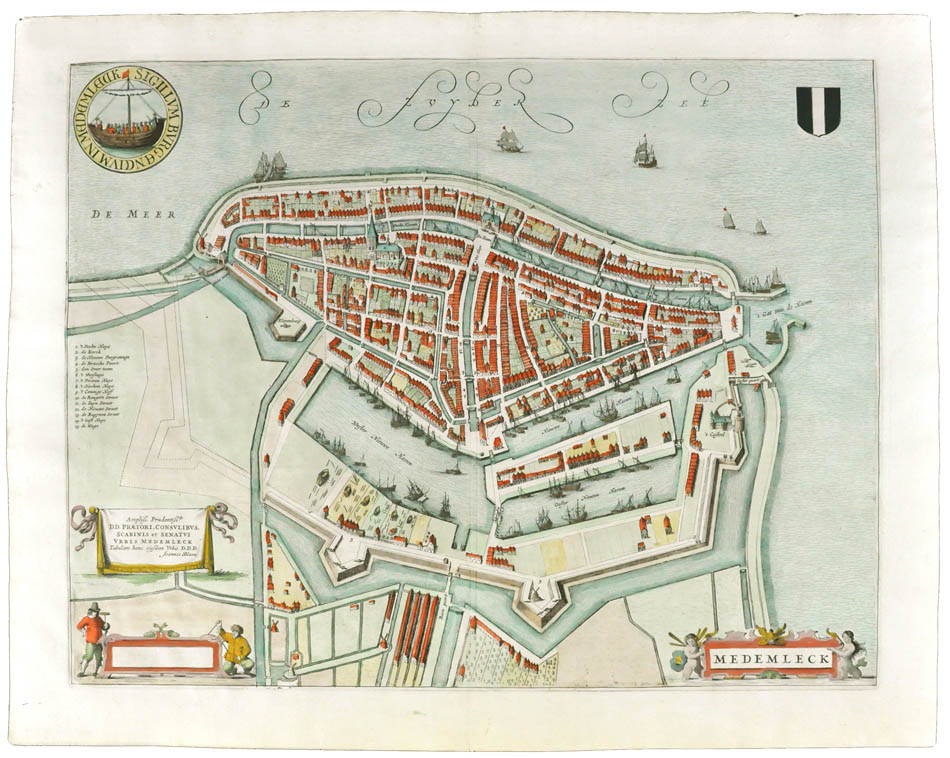 From Joan Blaeu's town book of the Netherlands, first published one year after the Spanish acknowledgement of the Dutch Republic. 