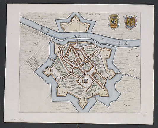 From Joan Blaeu's town book of the Netherlands, first published one year after the Spanish acknowledgement of the Dutch Republic. 