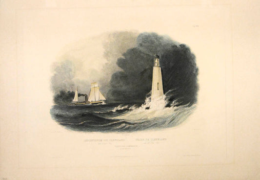 Plate XXXII.  A fine atmospheric view by Bodmer sketched during the traveller's homeward journey.