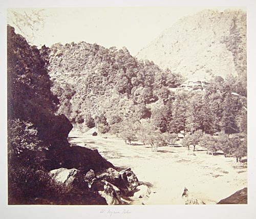 [The valley floor at Nainital (with waxed paper negative)].