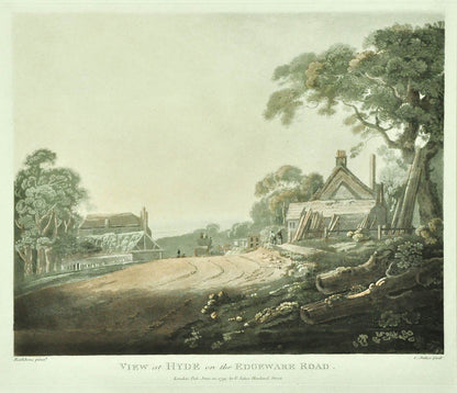A pair of rare and unusual aquatint engravings of North London.