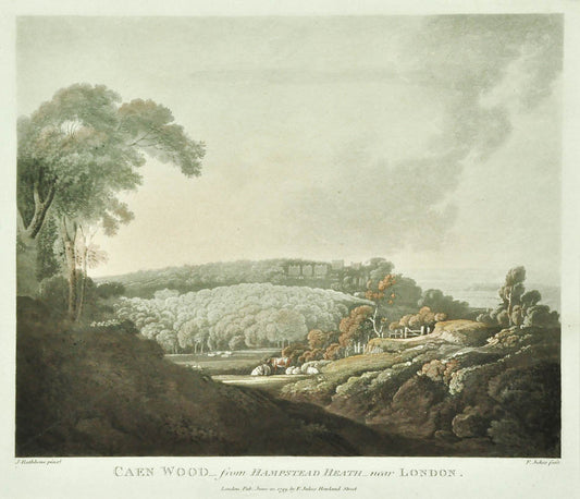 A pair of rare and unusual aquatint engravings of North London.
