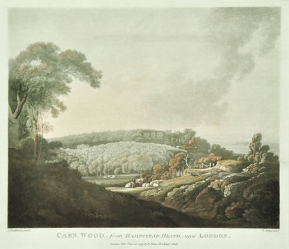 A pair of rare and unusual aquatint engravings of North London.