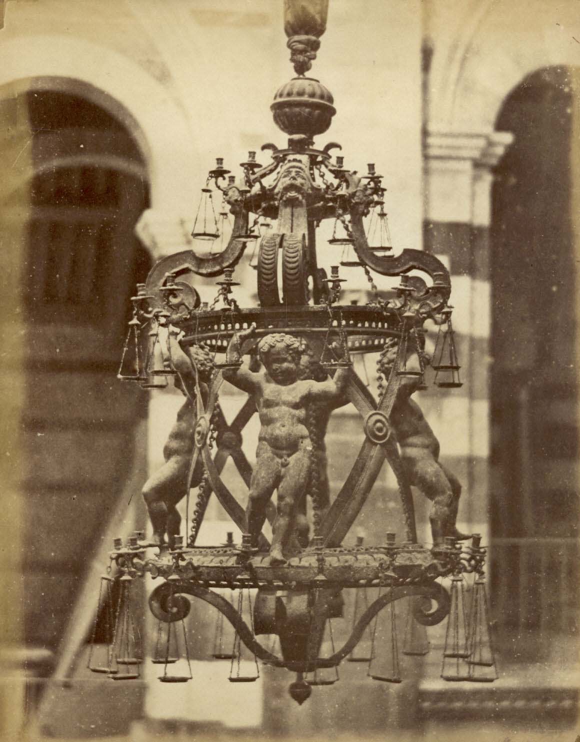 Pisa. Lampadario, nel Duomo [Cherub Lantern].