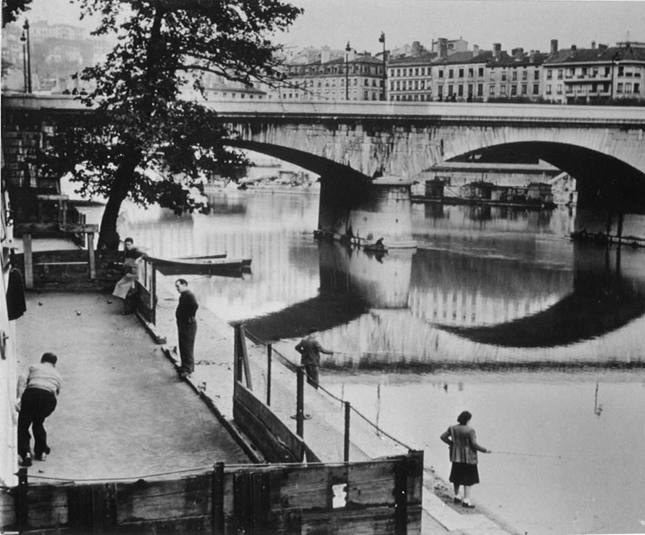 France. Pont du Cange - Lyons on the River Rhone.