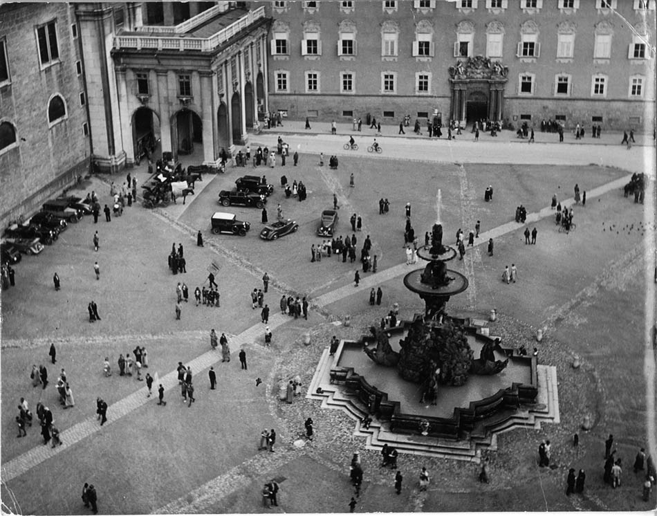 Salzburg: The Old Fountain In The Palace Square