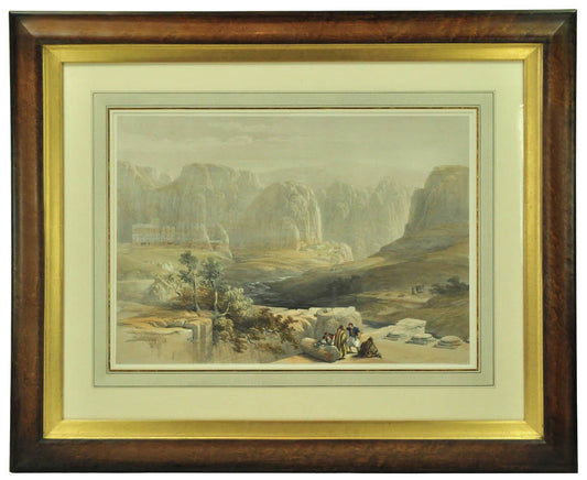 Hand-coloured lithograph on fine paper mounted on card as issued from the subscription edition of David Roberts' 'Holy Land'.