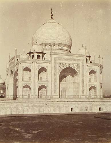 [The Taj Mahal, View of the Mausoleum, Agra].