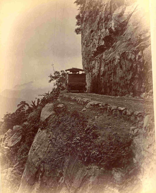 [View on the Colombo-Kandy Railway].