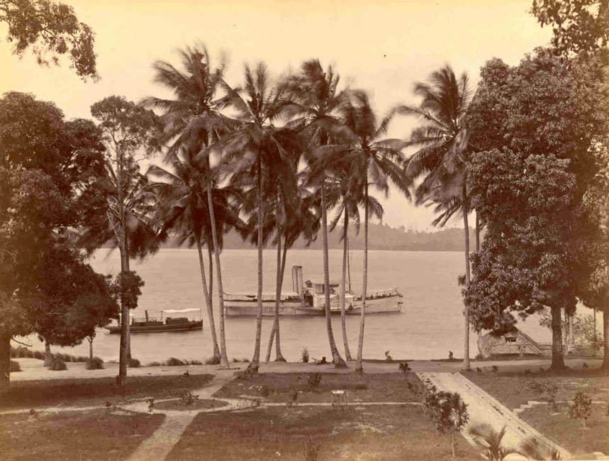 [Coastal View with Steamer].