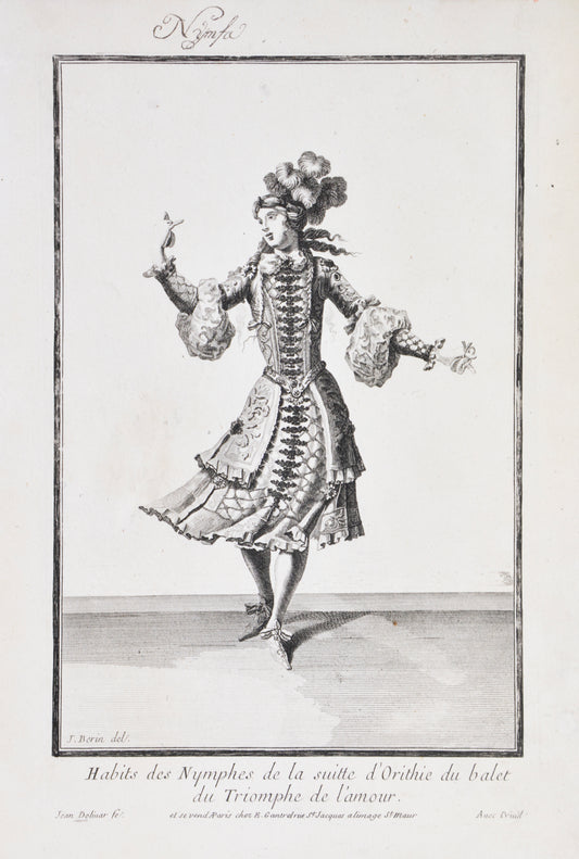 Habits des Nymphes de la suitte d'Orthie du balet du Triomphe de l'amour.