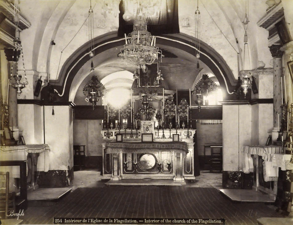 Interior of the church of the flagellation.