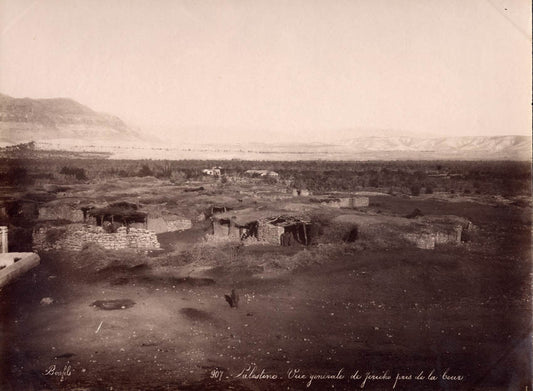 Jericho from the crusader tower, Palestine.