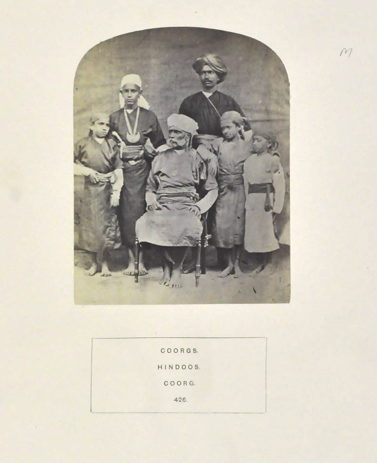 Albumen print Coorgs Hindoos from The People of India edited by J. Forbes Watson.