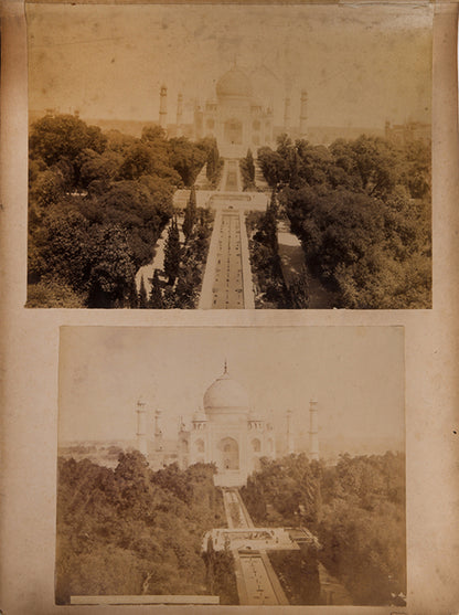 Photographic album depicting the diverse places and peoples of Northern India from c.1880, containing 126 total prints, some signed by Fry and Rahn Company.