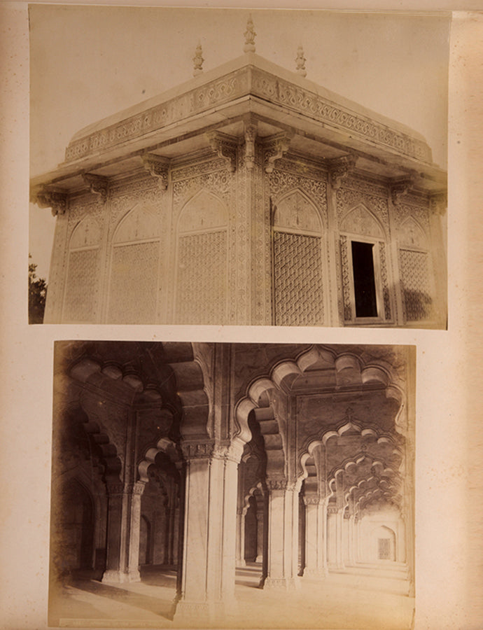Photographic album depicting the diverse places and peoples of Northern India from c.1880, containing 126 total prints, some signed by Fry and Rahn Company.
