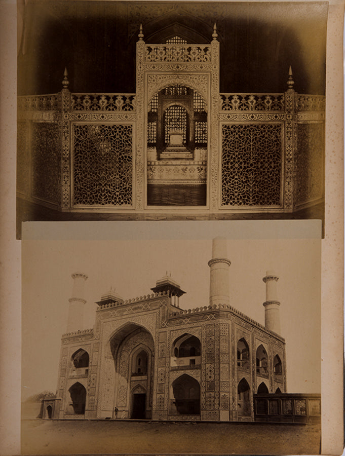 Photographic album depicting the diverse places and peoples of Northern India from c.1880, containing 126 total prints, some signed by Fry and Rahn Company.