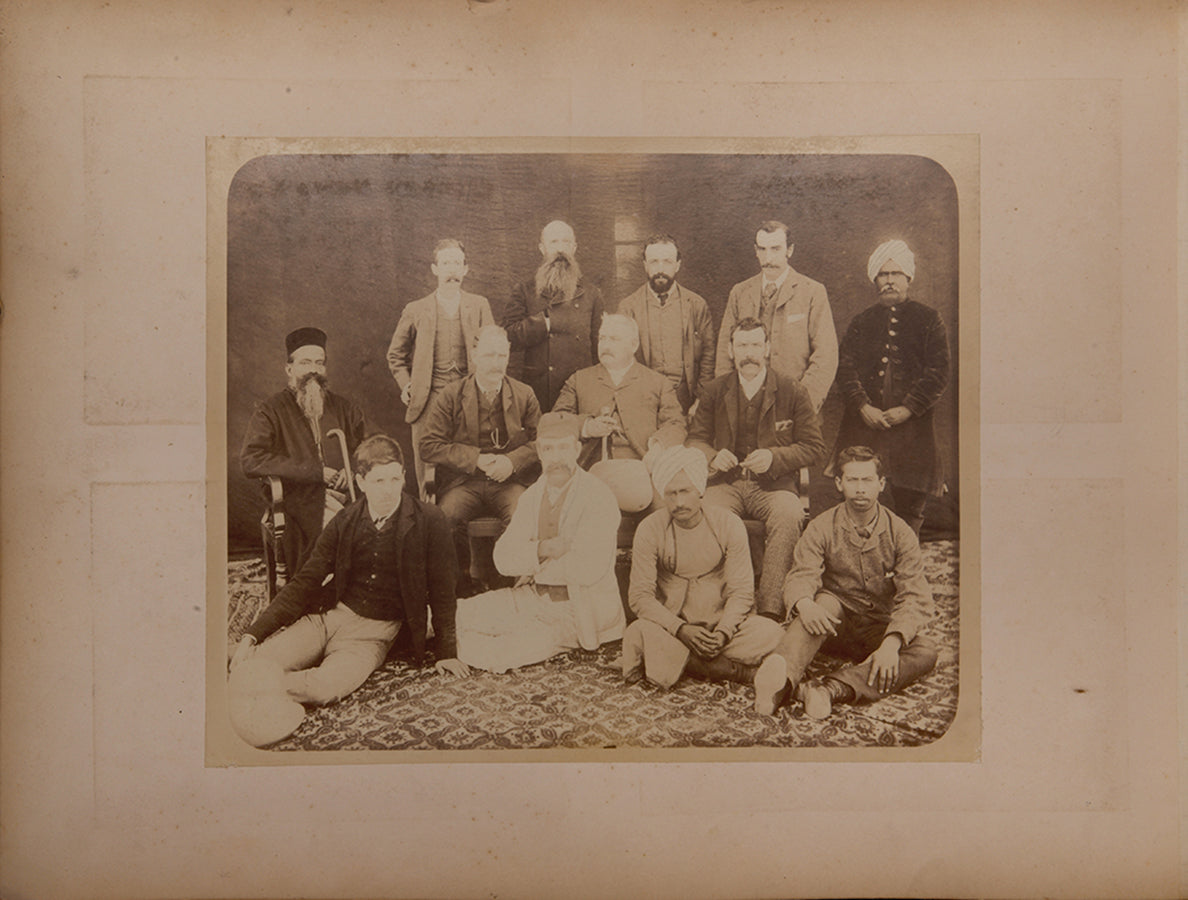 Photographic album depicting the diverse places and peoples of Northern India from c.1880, containing 126 total prints, some signed by Fry and Rahn Company.