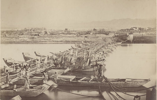 Bridge of boats over the Jhelum.