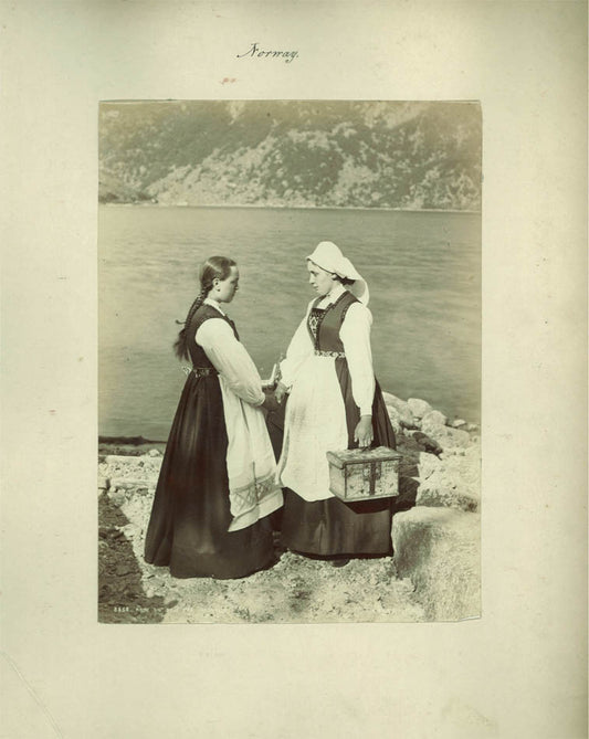 Two girls in national costumes.