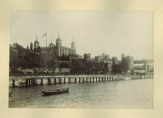 Thames with Tower of London in background.